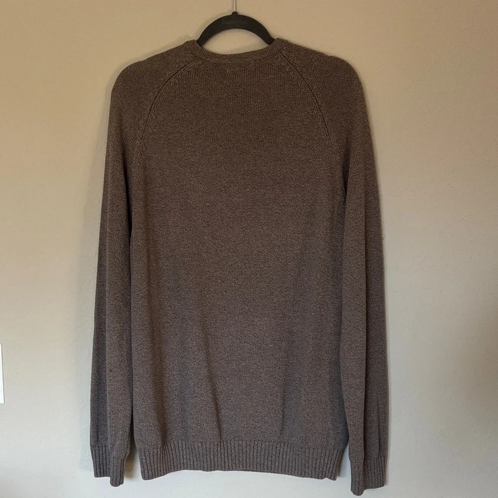 Joseph&Lyman Men's V-Neck Tan Sweater 100% Cotton pre-loved Excellent  Size L